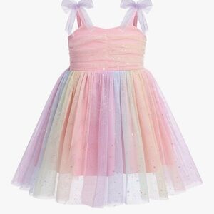 Pastel Rainbow Tulle Dress